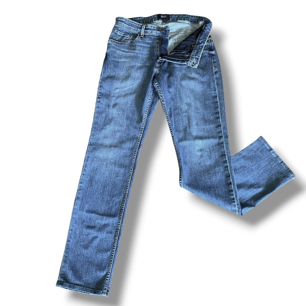 Men’s Paige Normandie Blue Jeans Sz 31 Medium Wash Straight Leg 31x32 USA Made
